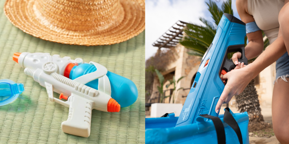 Oldschool-Wasserpistole vs. Hightech-SpyraBlaster